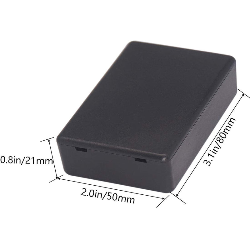 Zulkit 5Pcs Project Boxes ABS Plastic Electrical Project Case Power Junction Box Black 3.15 x 1.97 x 0.83 inch (80 x 50 x 21 mm) 3.15" x 1.97" x 0.83"