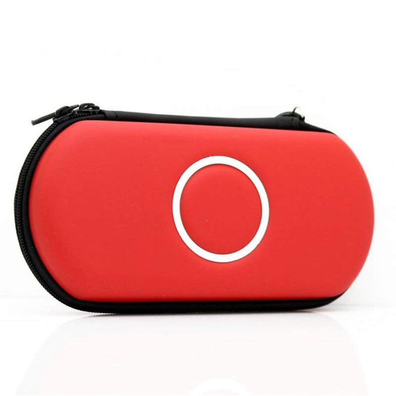 ELIATER PSP Carring Case Portable Travel Pouch Cover Zipper Bag Compatible for Sony PSP 1000 2000 3000 Game Console Red