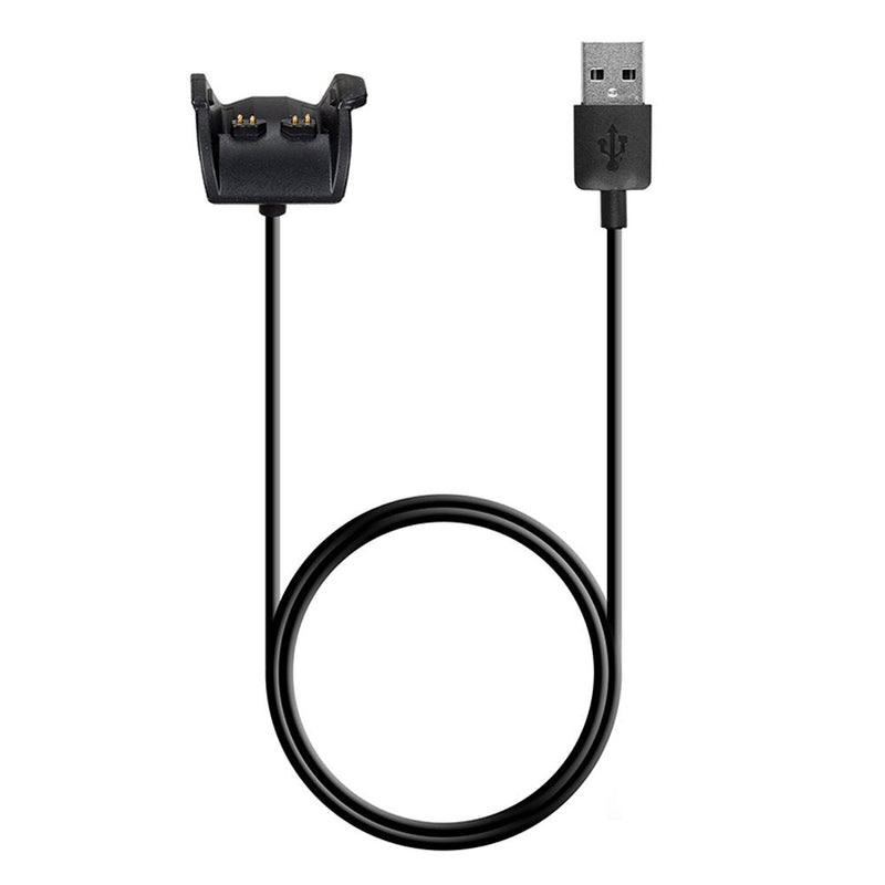 Kissmart Compatible with Vivosmart HR Charger (2PCS), Replacement Charging Cable Cord for Garmin Vivosmart HR/Garmin Vivosmart HR+ (Black - 2PCS)