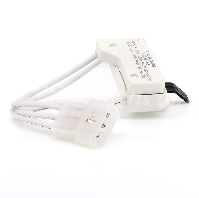 Ultra Durable 3406107 Dryer Door Switch Replacement part for Whirlpool & Kenmore Dryer - Replaces 3405100, 3405101, 3406100, 3406101, 3406109 (3406107)