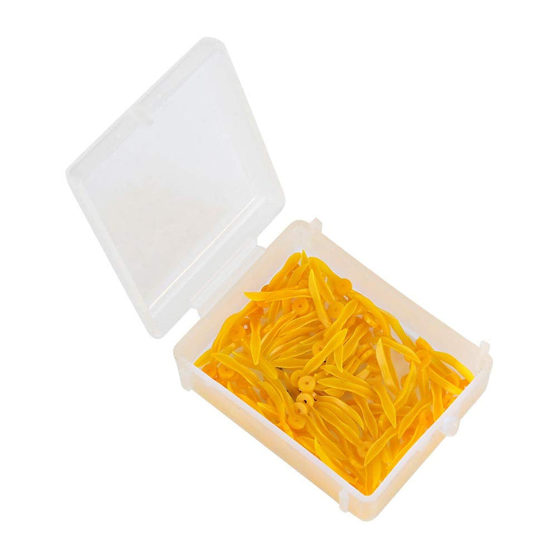 Jadeshay Diastema Wedges,4 Box 4 Color Disposable Plastic Dental Fixing Wedge with Hole