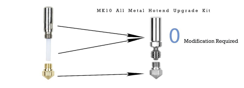 Micro Swiss MK10 All Metal Hotend Kit .4mm Nozzle for WANHAO, FlashForge
