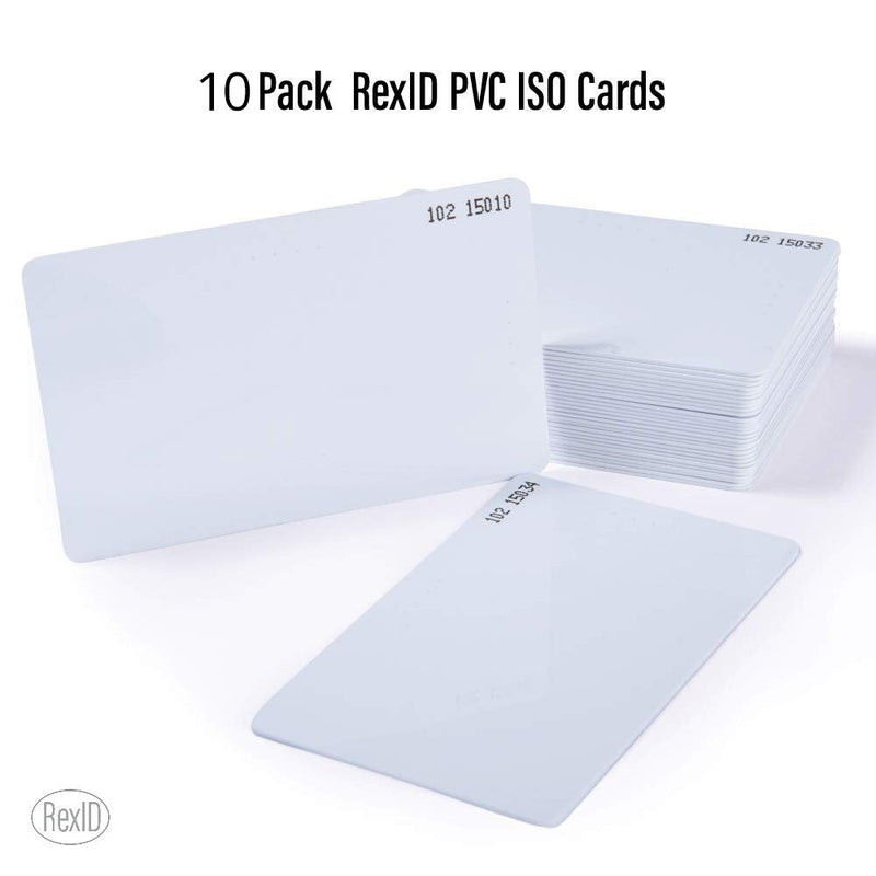 Default Programmed RexID H10301 PVC ISO Proximity Card for Access Control System. Comparable to Standard 26 bit Format for Add-On & Replacement on Current System ((10 Pack) 10 Pack