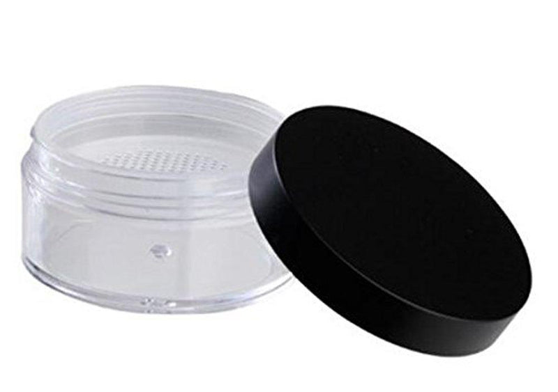 2 Pcs 50G 50ml Plastic Empty Powder Puff Case Face Powder Blusher Makeup Cosmetic Jars Containers With Sifter Lids