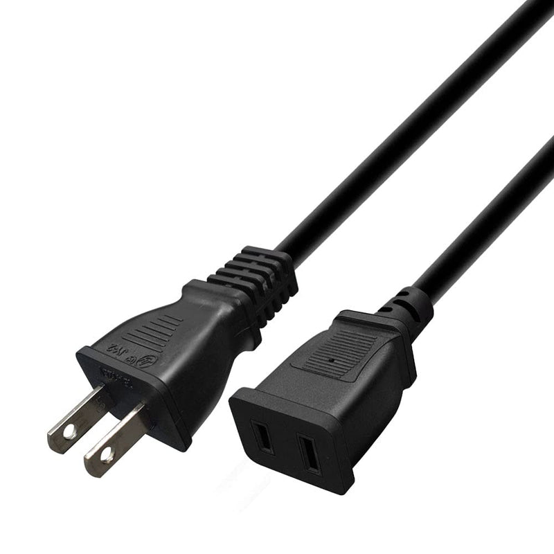 Tekit(1.6ft/0.5m) USA Outlet Saver Power Extension Cord Cable 125V 15A 2-Prong 2 Outlets for NEMA 5-15P to NEMA 5-15R,Nice Short Little Extension