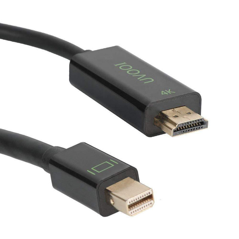 Mini DisplayPort to HDMI 2.0 Cable 4K 15 Feet, UVOOI Mini Display Port DP to HDMI Cord for HDTV, Projector, Monitor and Other-Gold Plated