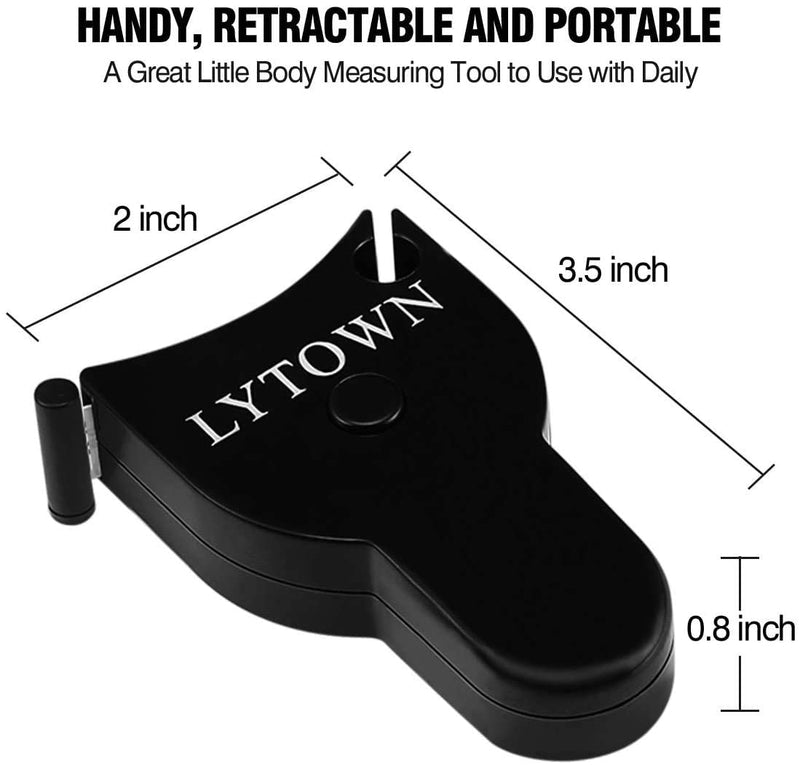 2PCS Tape Measure Body Measuring Tape 60inch (150cm), Retractable Measuring Tape for Body Measurement & Weight Loss, Accurate Body Tape Measure for Fitness, Tailor, Sewing, Handcrafts, Clothes Black