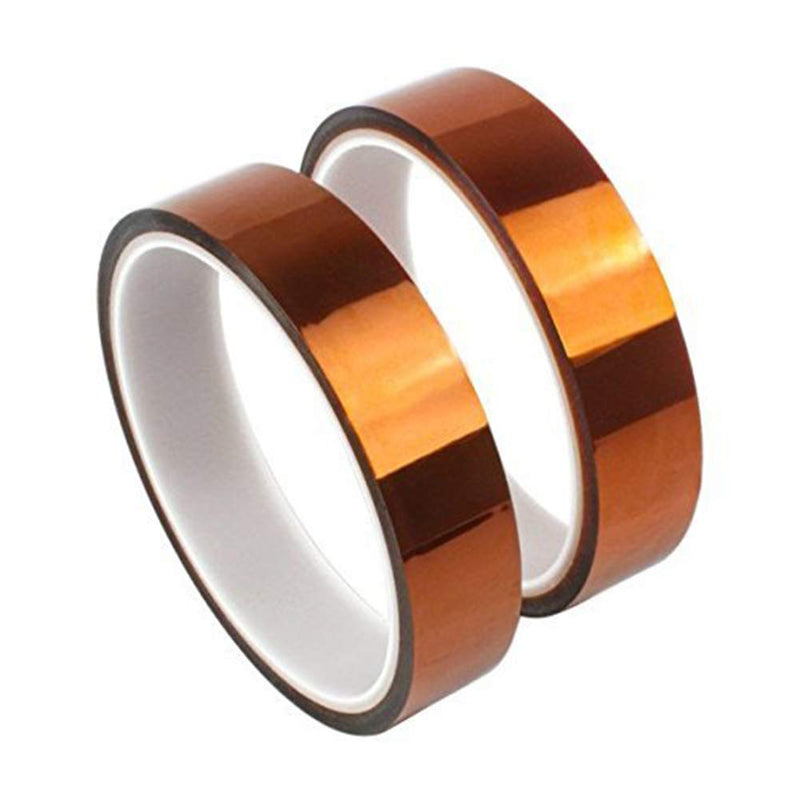 High Temperature Heat Resistant Tape PI Film Insulation Tape Sublimation Dye Mug Electronic Polyimide Tape (E 1/2" Wide 13mm X 100 Ft 2 Roll)