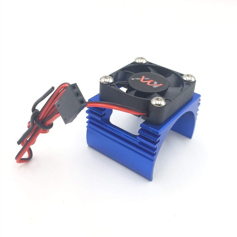 KYX Racing Alloy Heatsink with Cooling Fan for RC Crawlers 540 550 Size Motor Blue