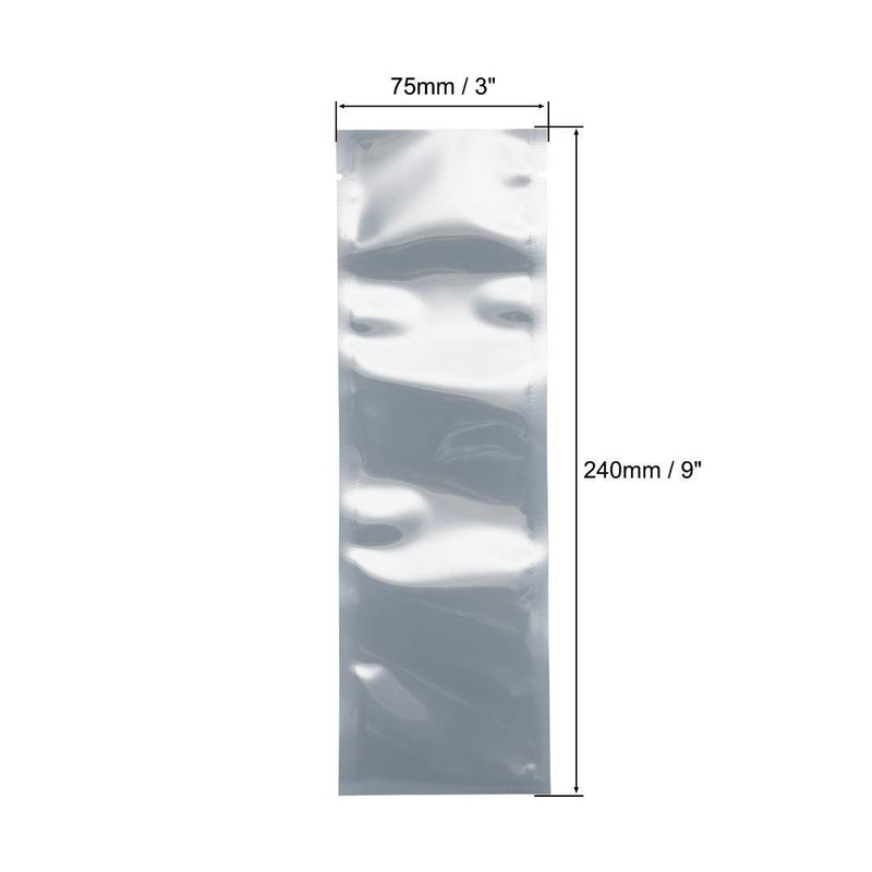 uxcell Antistatic Shield Shielding Bag, Flat Open Top Anti Static Bag for Electronic Devices, 3x9 inch 75x240mm, 50 PCS