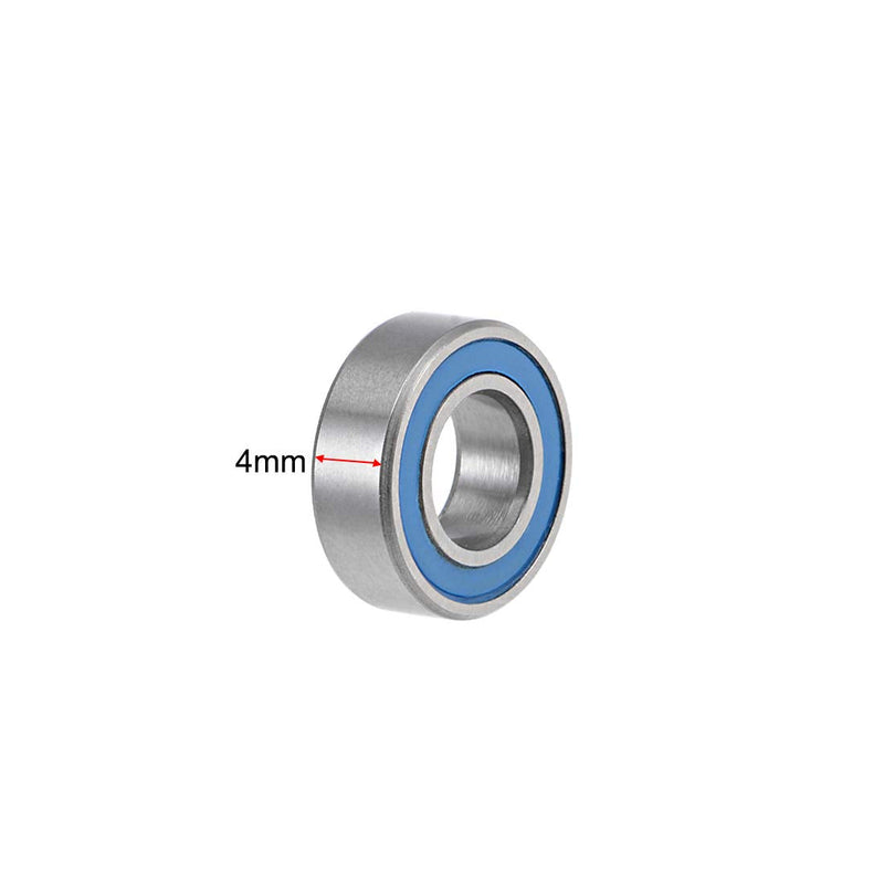uxcell MR126-2RS Deep Groove Ball Bearings 6mm Inner Dia 12mm OD 4mm Bore Double Sealed Chrome Steel Blue Seal Z2 20pcs