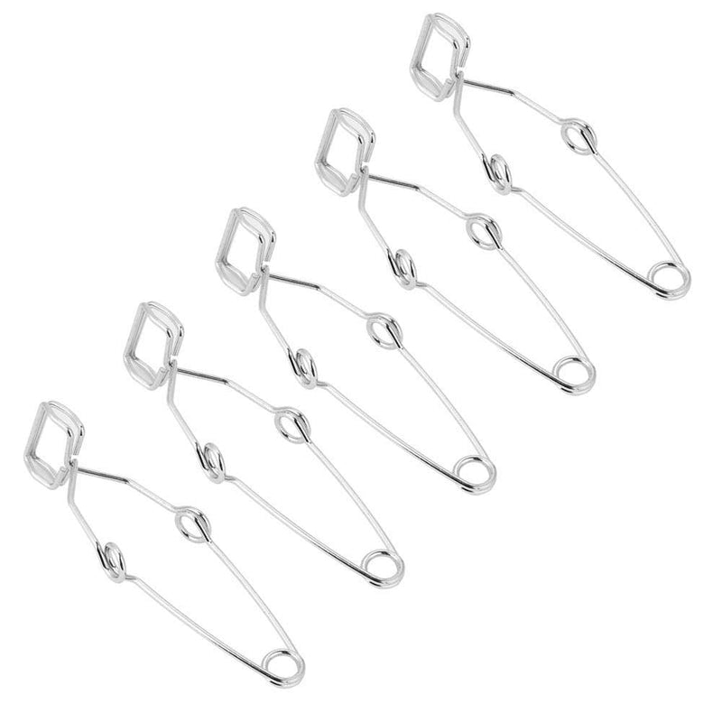 5Pcs/Set Spring Test Tube Steel Clip Clamp Holder Testing Tube Holder Laboratory Experiment Tool Length 14.5cm / 5.7in