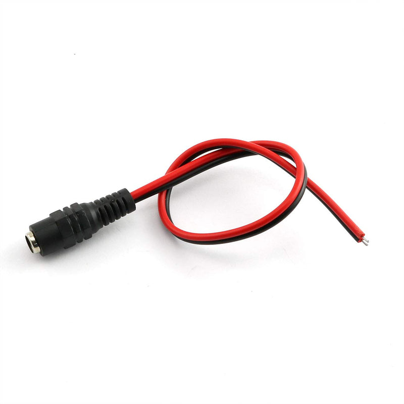 RuiLing 10pcs DC Female Power Pigtail for CCTV Security Camera,Cable Wire Connector Adapter Jack