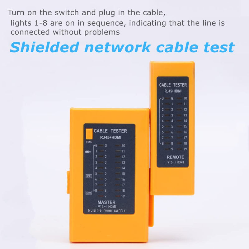 2-in-1 Cable Tester, HDMI Digital Cable Tester, RJ45 Network Cable Tester, Ethernet Tester Checker LAN Cable Detector