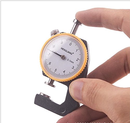 Driak 0-10mm dial Thickness Meter Gauge 0.1mm Depth Tester for Paper Film Leather Thickness Measuring Tool