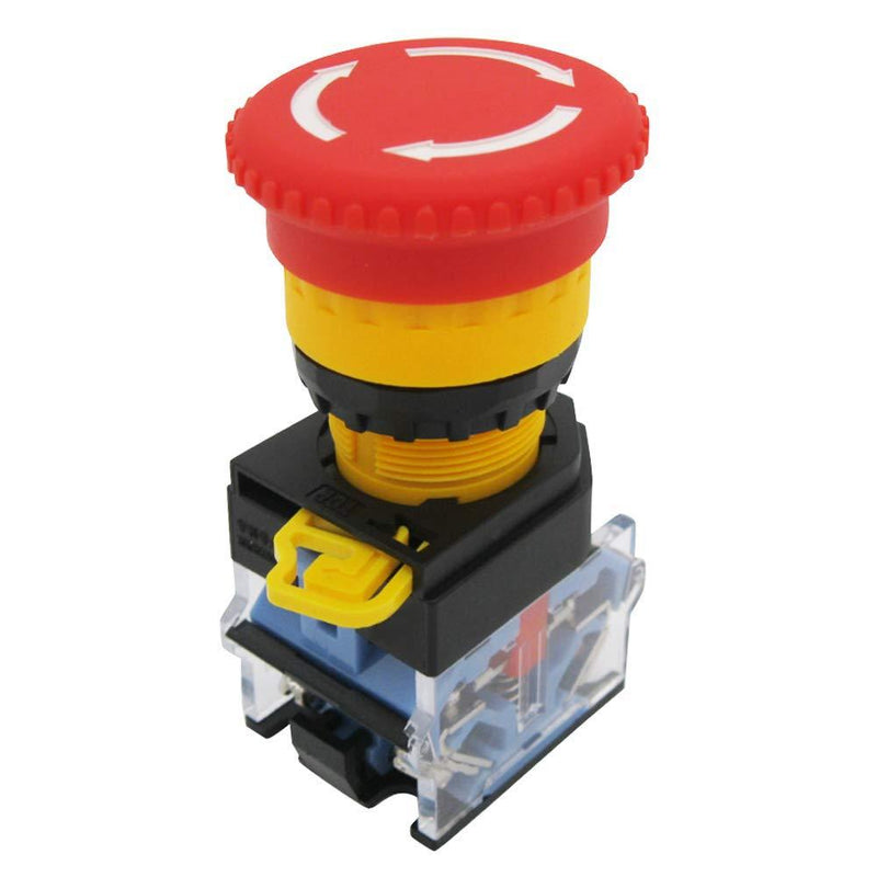 TWTADE/Red Green Momentary Switch, Red Mushroom Emergency Stop Latching Push Button Switch,3 Positions 2NO Latching Select Selector Switch Station Box (Quality Assurance for 3 Years) hz-11ZS-20X-GR