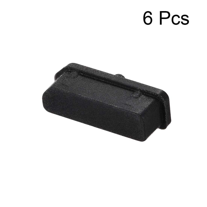 uxcell 6 Pcs Clear Ethernet Hub Port Display Port Adapter Anti Dust Cover Cap Protector Plug