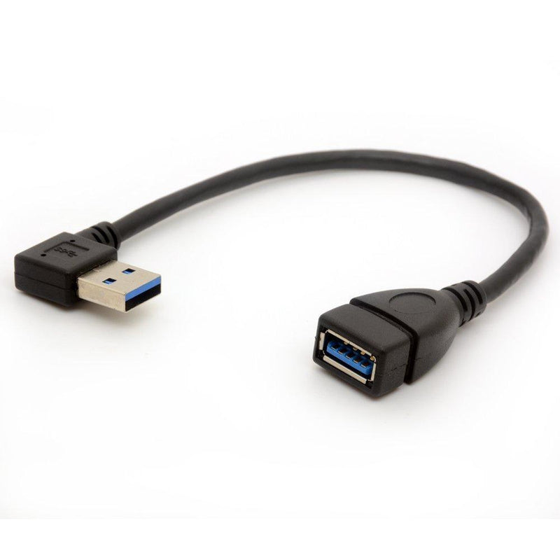 BSHTU USB 3.0 Extension Cable Angle 90 Degree Adapter Type A Male to Female High Speed Connection, Super Fast 5Gbps Data Transfer Sync Charger Lead (Right)