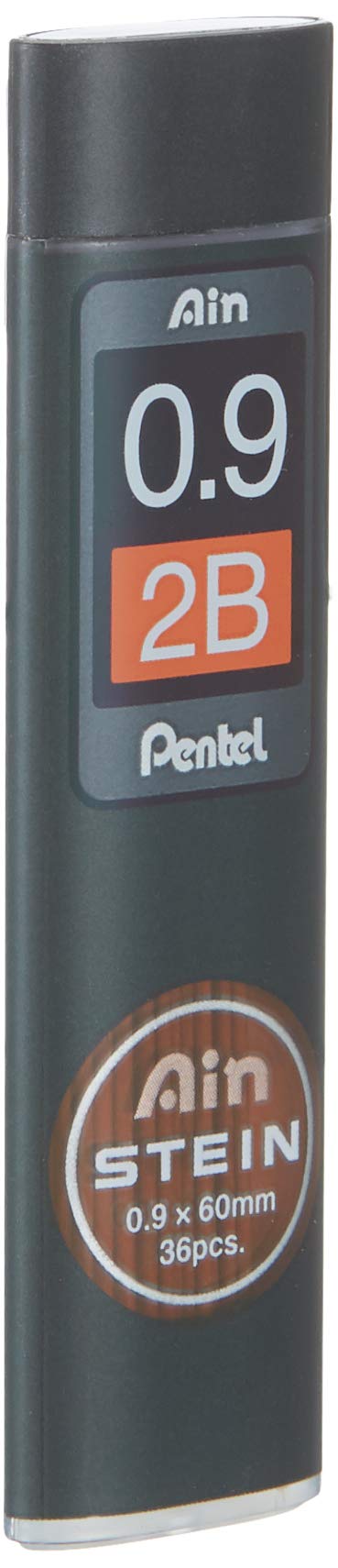 Pentel Ain Stein Mechanical Pencil Lead, 0.9mm 2B, 36 Leads (C279-2B)