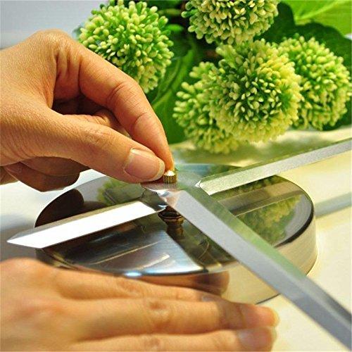 3D DIY Mirror Surface Wall Clocks Room Decorative Wall Watches (Silver) Silver