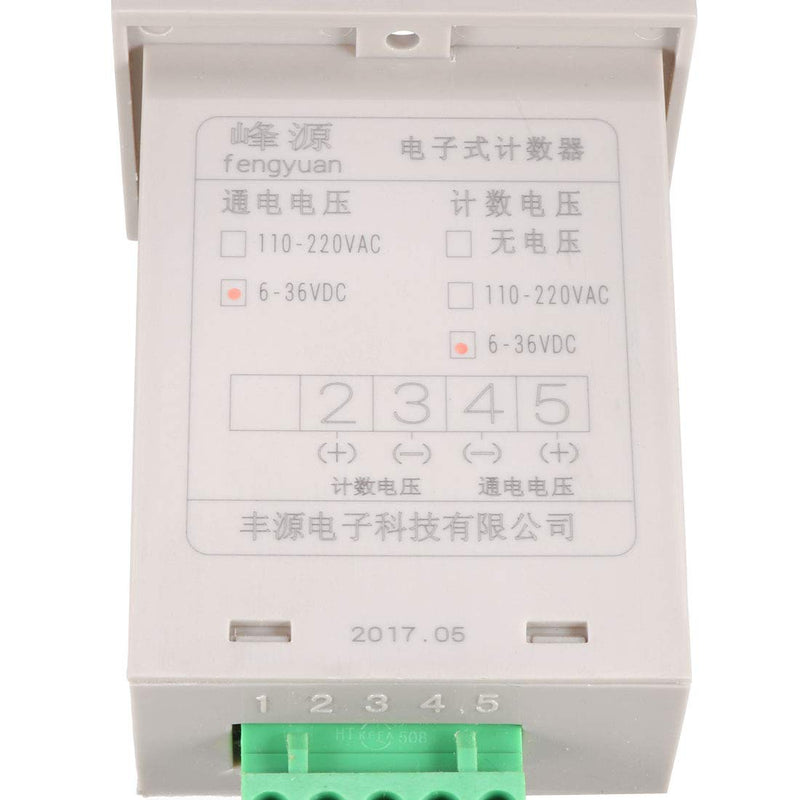 uxcell JDM11-6H Resettable 0-999999 LED Display Panel Digital Counter DC 24V