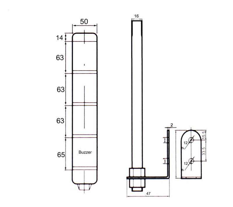 Baomain Industrial Signal Light Column LED Alarm Round Tower Light Indicator Flash Light Warning Light Buzzer Red Green Yellow AC 110V