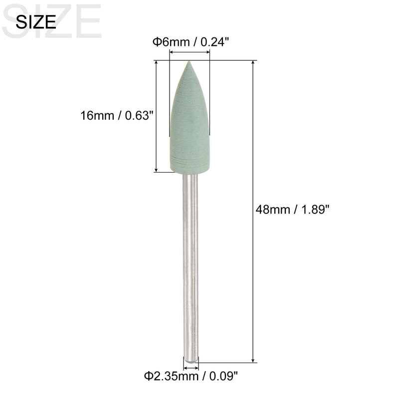 sourcing map 3 pieces 800 grain grinding stones 1/4" shank 1/9" diameter pointed grinding grinding and polishing heads for deburring buffing