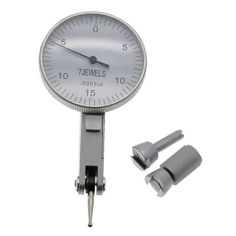 AMTAST Dial Test Indicator 7 Jewels Dial Indicator Gauge Range 0.03’’Graduation 0.0005’’ 0-15-0 Scale Graduation 0.0005’’