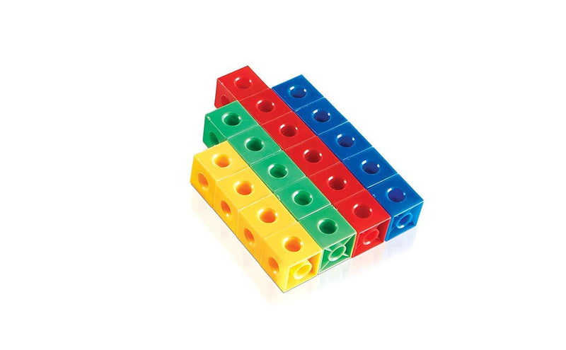 hand2mind Interlocking Snap Cubes, Plastic Cubes for Early Math, Connecting Cubes for Kids Learning, Math Manipulatives, Counting Cubes for Kids Math, Preschool Classroom Supplies (Set of 100)