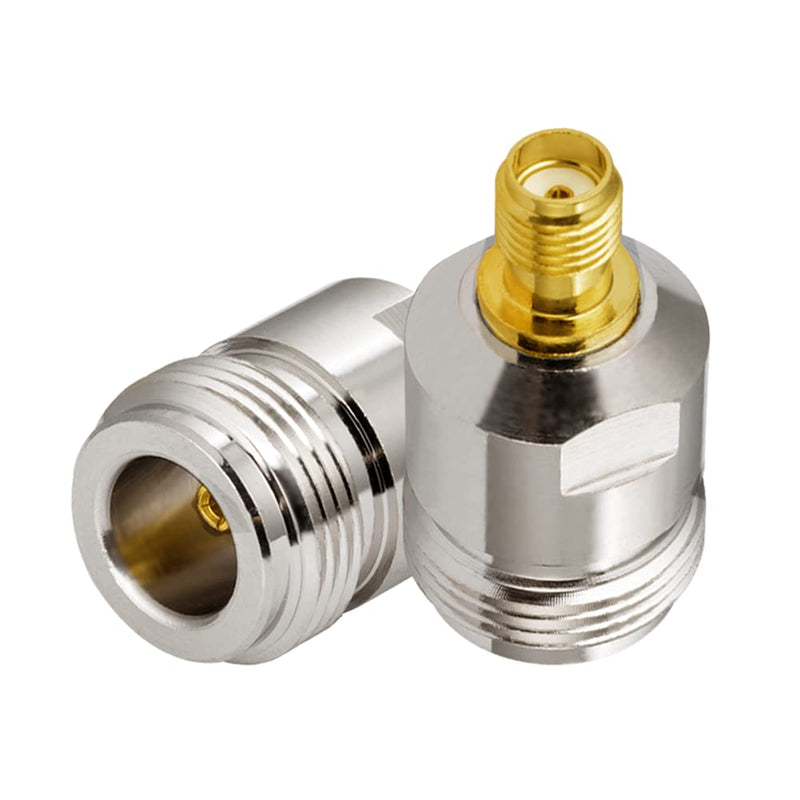 POBADY 2PCS SMA Adapter N-Type Adapter SMA Female to N-Type Female Adapter for Wi-Fi Antenna Cable WLAN Wireless WiFi Router SMA F to N F