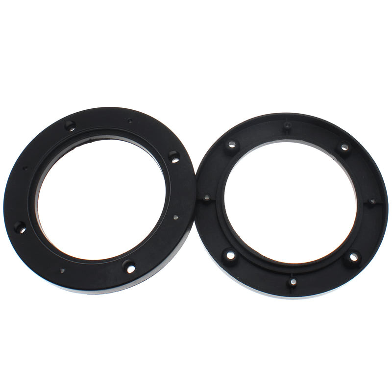 FDXGYH 4 Pcs 6.5-Inch Auto Car Universal Fit ABS Speaker Spacers Car Stereo Speaker Spacer Adaptor Ring Mounting Bracket (Black) 6.5 INCH