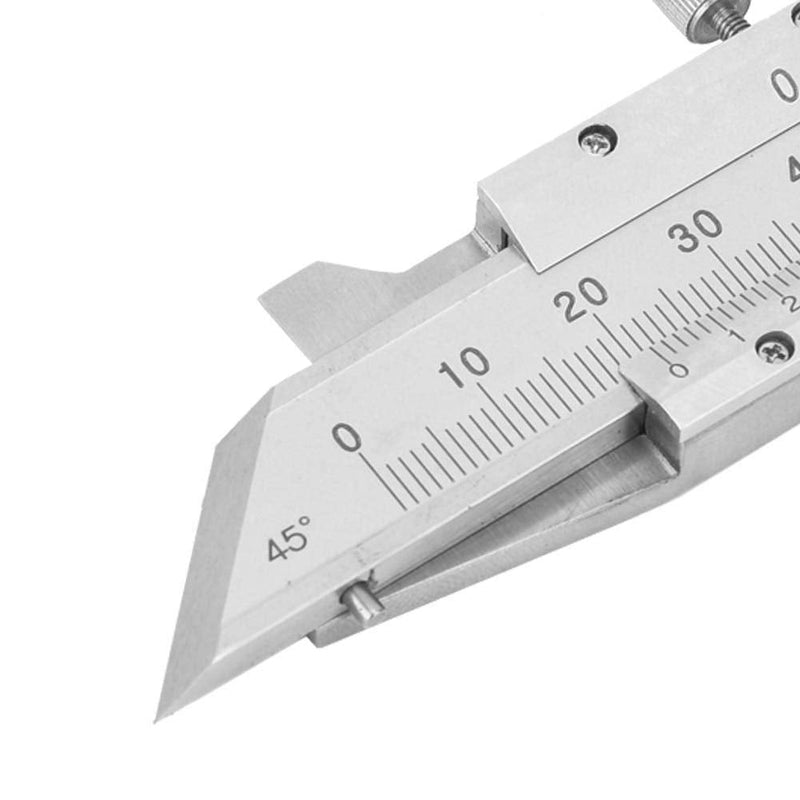 Chamfer Gage Ruler, 0-50mm Chamfered Vernier Caliper, Stainless Steel Chamfering Ruler for Mechanical Manufacturing, Glass Processing and Other Fields