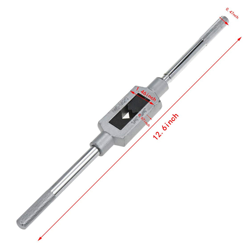 Bitray M6-M20 Adjustable Tap Wrench 1/4 inches-3/4 inches Reamer Steel Adjustable Wrench Hand Tool Hand Taps Holder Tapping Reamer Tools for Metalworking