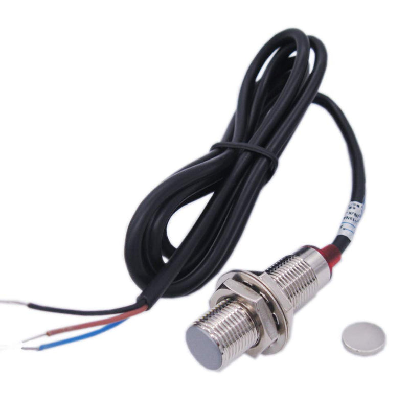 Twidec/10mm Hall Effect Proximity Sensor Inductive Switch NPN NO（Normally Open) with Magnet DC5-30V NJK-5002C