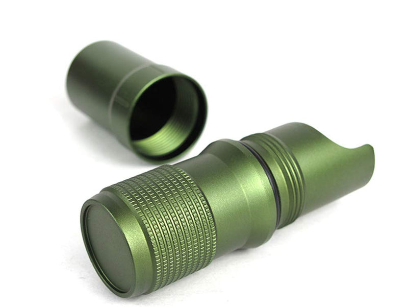 EKLOEN Waterproof EDC Capsule Tube, Portable Survival Waterproof Pill Container Outdoor Waterproof Capsule Seal Bottle Holder Case EDC Emergency Tool(Green) Green