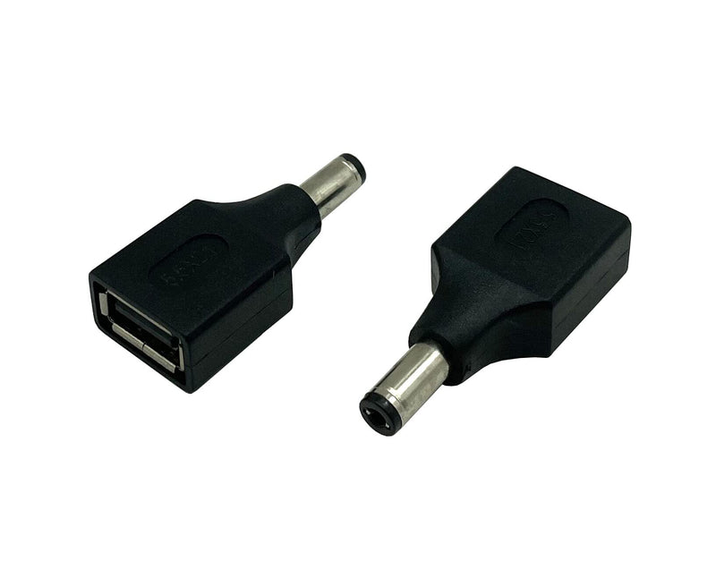 Dafensoy USB to DC Power Adapter, USB 2.0 A Female to DC 5.5 x 2.1mm Male Power Adapter 2-Pack, Used for Charging Electronic Devices with DC or USB Ports (USB F/5.5 x 2.1) USB F/5.5Ã—2.1