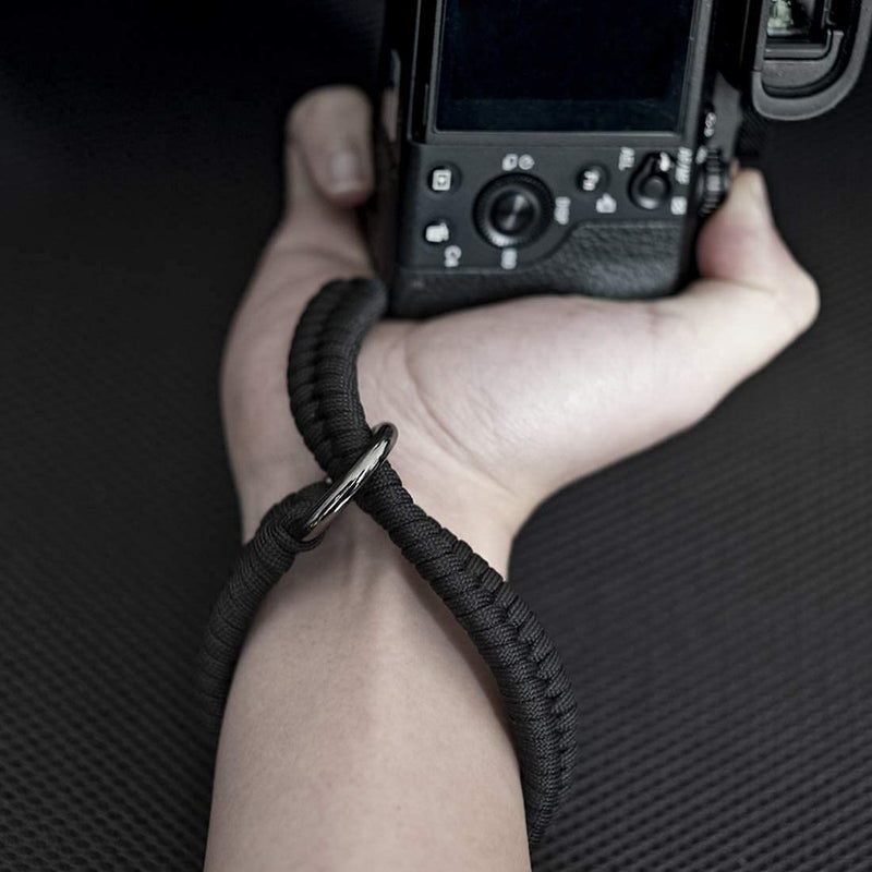 Camera Wrist Strap - Paracord High-end Camera Hand Strap Wrist Lanyard for DSLR or Mirrorless Camera Black