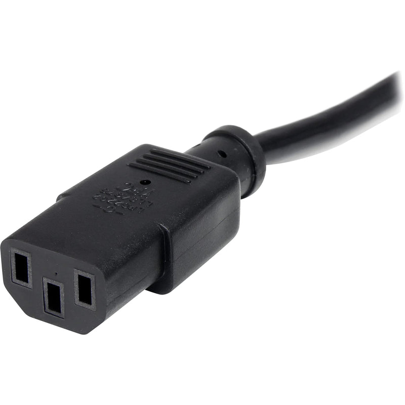 StarTech.com 6ft Standard Computer Power Cord (NEMA 5-15 to IEC 60320 C13) - 18 AWG Replacement IBM AC Power Cable for PC or Monitor -125V, 10A (PXT101),Black 6 ft/2 m 1 Pack