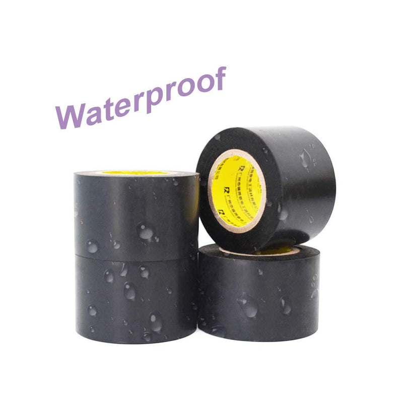 Westspark 2X Rubber Electrical Black Tape, Waterproof, Weatherproof, Strong Rubber Based Adhesive Durable General Purpose, 2"