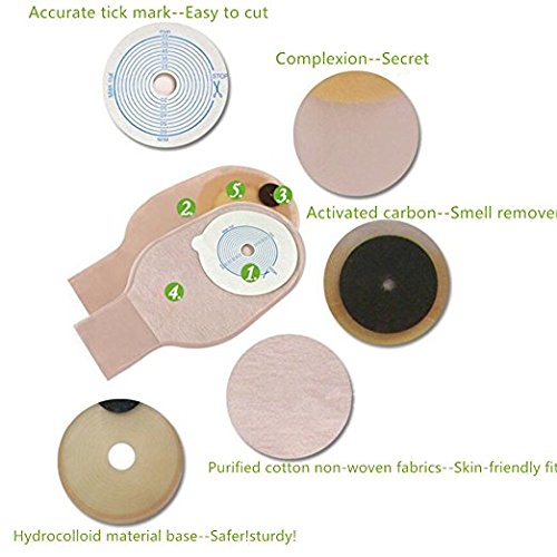 Colostomy Bags Supplies Medicals Drainable Pouch, Ileostomy Ostomy Bag One Piece System (10Pcs A002) 10 Count (Pack of 1)