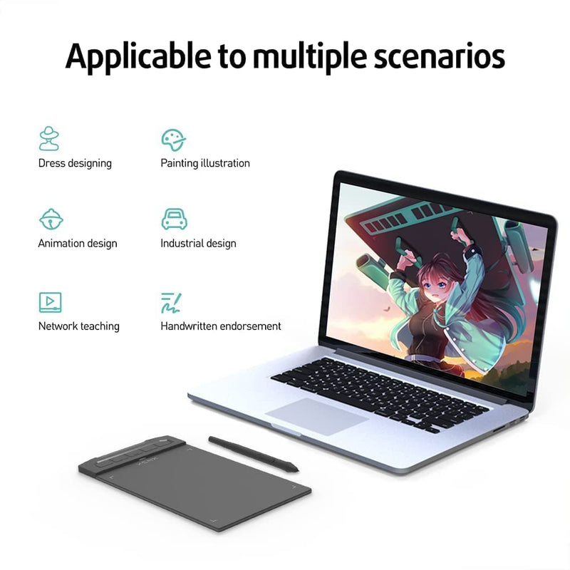XENX X1-640 Ultra-thin Graphic Drawing Tablet 6x4 inch with 8192 Pressure Levels Battery-Free Pen for Digital Art, Design, E-learning/Online Classes, OSU Gaming, Compatible with Windows, Mac & Android