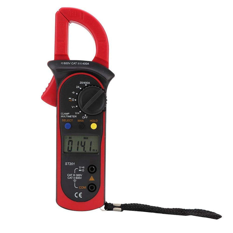Automatic Digital Clamp Meter Current Multimeter DC AC Voltage Resistance Diode Tester 4000 Counts Multimeter Maintenance Kit for Electrician(red)