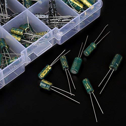 100pcs DIY High Grade Audio Capacitor Assorted Electrolytic Capacitors Kit 10 Values 10V-63V 10uf-470uf