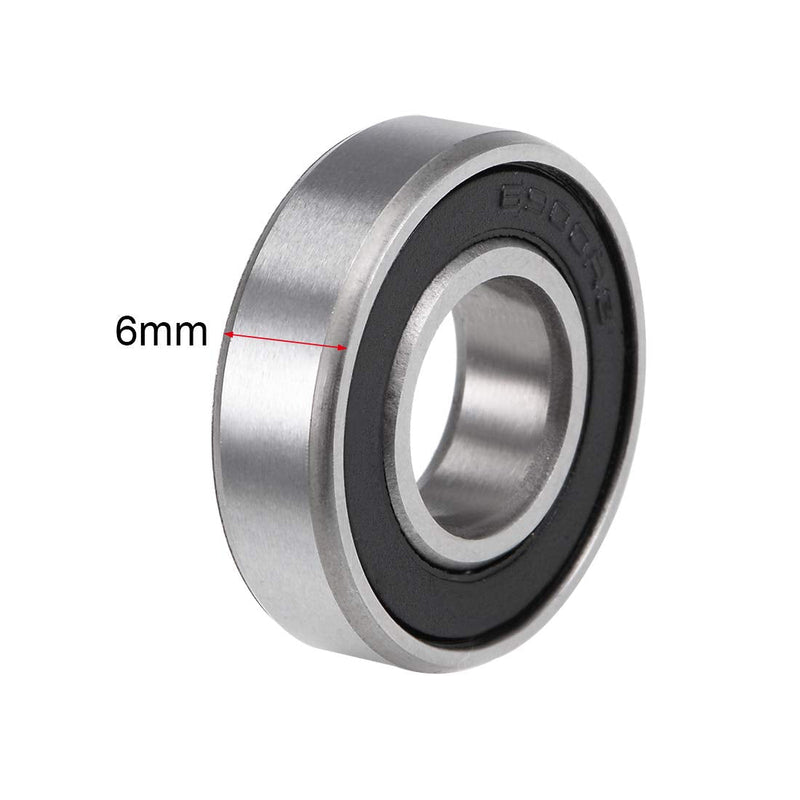 uxcell Deep Groove Ball Bearings Z2 10mm x 22mm x 6mm Double Shielded Carbon Steel 10pcs 10mmx22mmx6mm