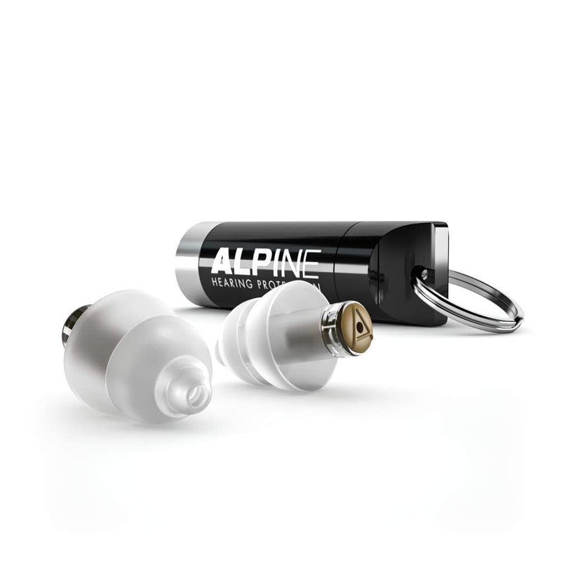 Alpine MusicSafe High Fidelity Music Ear Plugs for Concert & Noise Reduction - Professional Musicians Hearing Protection, 2 Inter-Changeable Filter Sets - Hypoallergenic Reusable Transparent Earplugs Standard-transparent