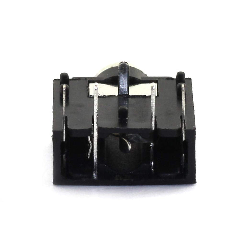 Tegg 8pcs PJ-307 3.5mm Stereo Jack Socket 5 Pin PCB Mount Female Audio Headphone Socket Connector