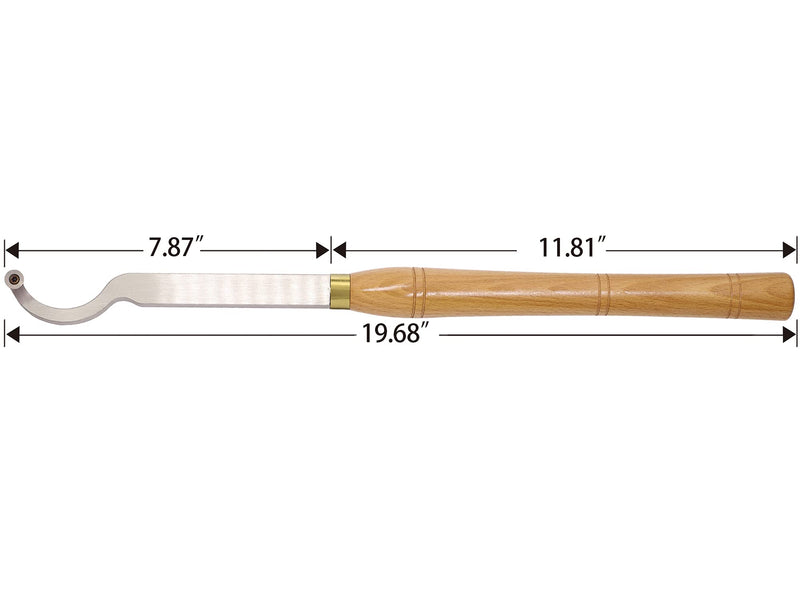 Swan Neck Hollower Carbide Tipped Wood Turning Tools Bended Lathe Chisel Tool Bar with Ci3 12mm Round Carbide Insert Cutter for Wood Hobbyist or DIY or Carpenter，19.68Inches