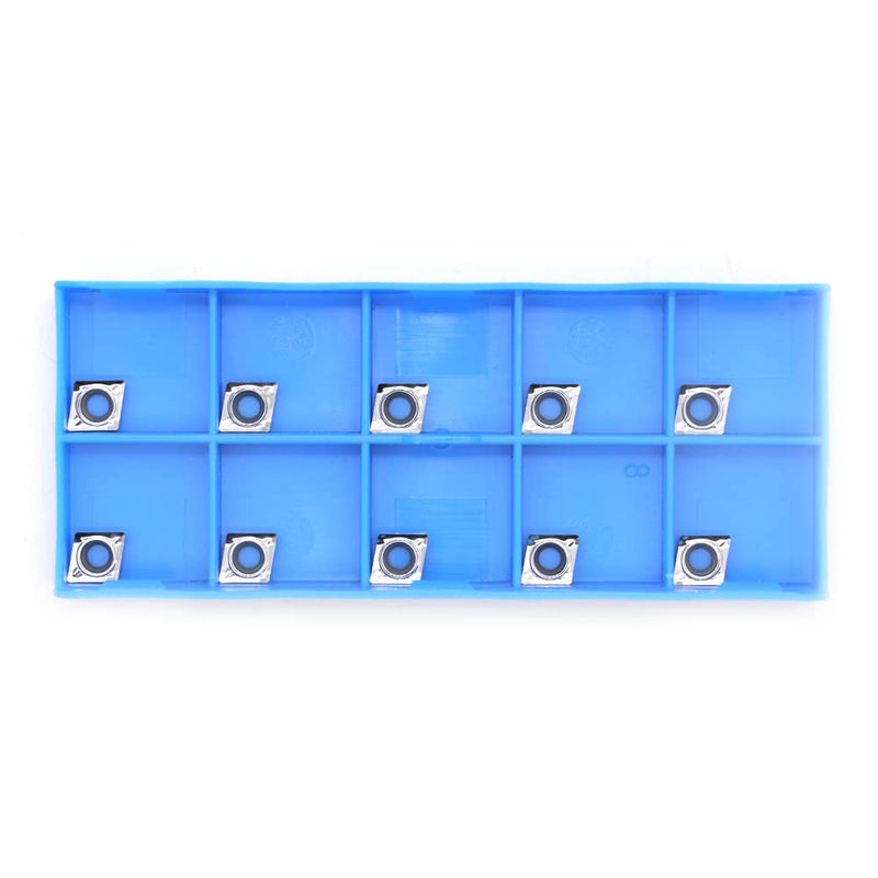 CDBP CCGT 060204 CCGT21.51 Indexable Inserts Aluminum for Turning Cutting Tools, Pack of 10 CCGT060204-LH HM Polished