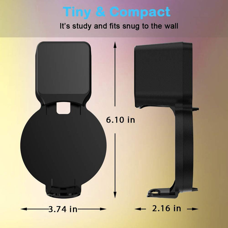 Echo Dot Wall Mount Holder, Echo Dot Mount 3rd Generation Space-Saving Accessories for Dot (3rd Gen) Smart Speakers, Clever Echo Dot Accessories with Built-in Cable Management Hide Messy Wires Black
