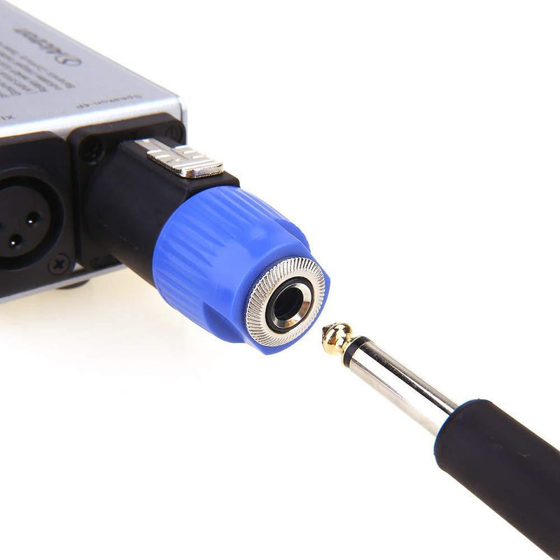 Speakon to 1/4 Adapter Connector, Upgraded NANYI 1/4" Female to NL4FC Male Connectors are for Converting 1/4" Cables to NL4FC Plug for Speaker/Amplifier/Mixer (Speakon to 1/4 Adapter - 2PCS) Speakon to 1/4 Adapter - 2PCS